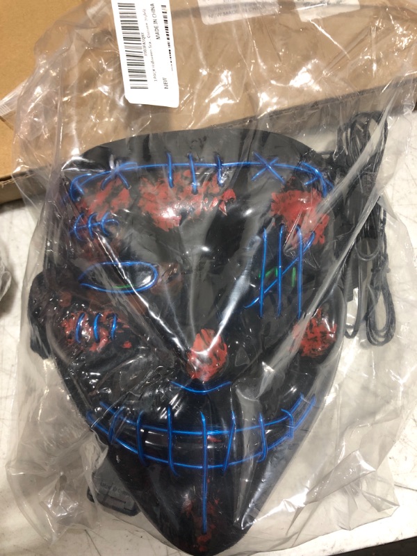 Photo 2 of 3 PACK Halloween Scary Mask LED Mask LED Purge Mask LED Light Up Mask for Halloween Costume. (style5)