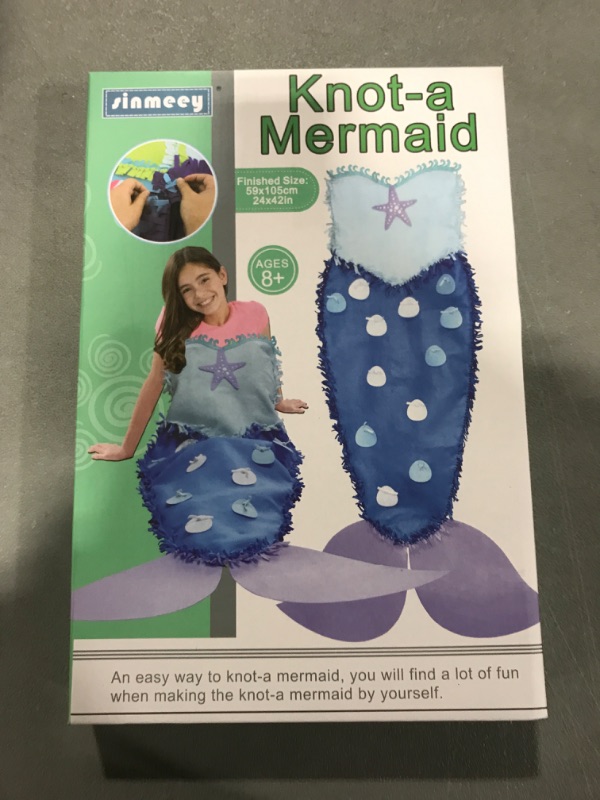 Photo 1 of Arts And Crafts For Kids 4-6 No Sewing Blanket Kit Craft Kits For Kids Make Your Own No Sew Felt Craft Kits Crafts For Kids Ages 4-8 Dream Mermaid Tail Blanket Knot A Mermaid Kids C
