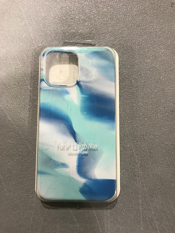 Photo 2 of  iPhone 13 Pro Max Silicone, Colorful Ultra Slim Protective Phone Case with Soft Anti-Scratch Microfiber Lining, Watercolor Graffiti Tie Dye Blue White iPhone 13 Pro Max Case for iPhone 13 Pro Max(6.7'') Colorful Blue