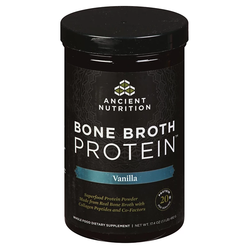 Photo 1 of Ancient Nutrition Bone Broth Protein Powder, Vanilla, 19g Protein per Serving