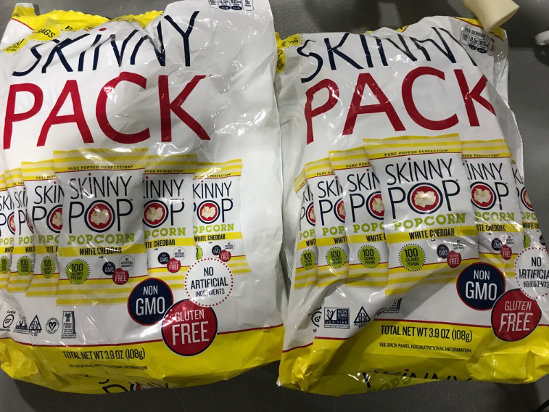 Photo 2 of 2 pack- SkinnyPop Popcorn Healthy Snacks Pack, Original/White Chedda/Kettle (Pack of 12)