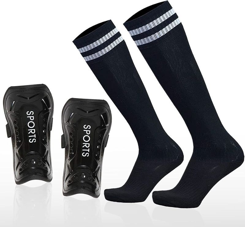 Photo 1 of [Size M] HCXIN Sport Soccer Shin Guards Youth - 2 Pair Shin Pads Child Calf Protective Gear 3-15 Years Old Girls Boys Toddler Kids Teenagers

