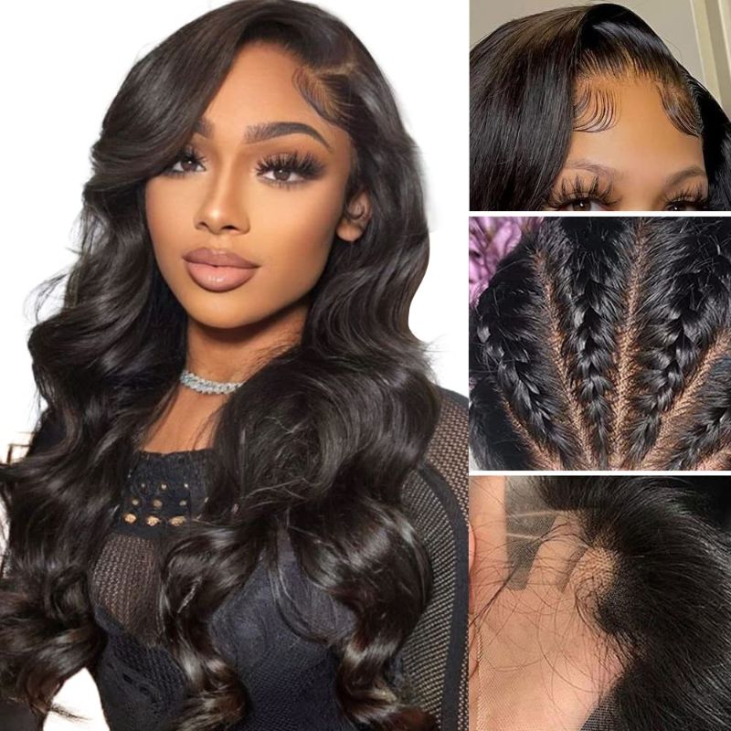 Photo 1 of 
13x6 Body Wave Hd Lace Front Wigs Human Hair Free Part Black Wigs for Women 150% Density Lace Frontal Wigs Pre Plucked with Baby Hair 100% Unprocessed Brazilian Virgin Human Hair Wigs