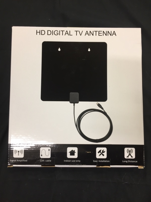 Photo 2 of HD Digital Indoor TV Antenna - Long Range Amplified 180 Miles Reception Support 4K 1080P for Television with Detachable Amplifier Signal Booster 13ft Coax HDTV Antenna Cable/AC Adapter FACTORY SEALED