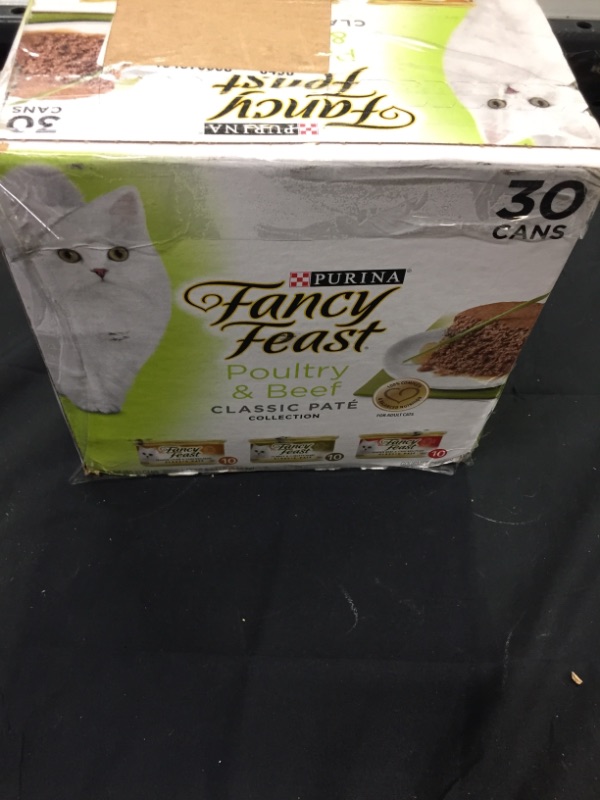 Photo 2 of 30  can Purina Fancy Feast Grain Free Pate Wet Cat Food Variety Pack best by jan 2004