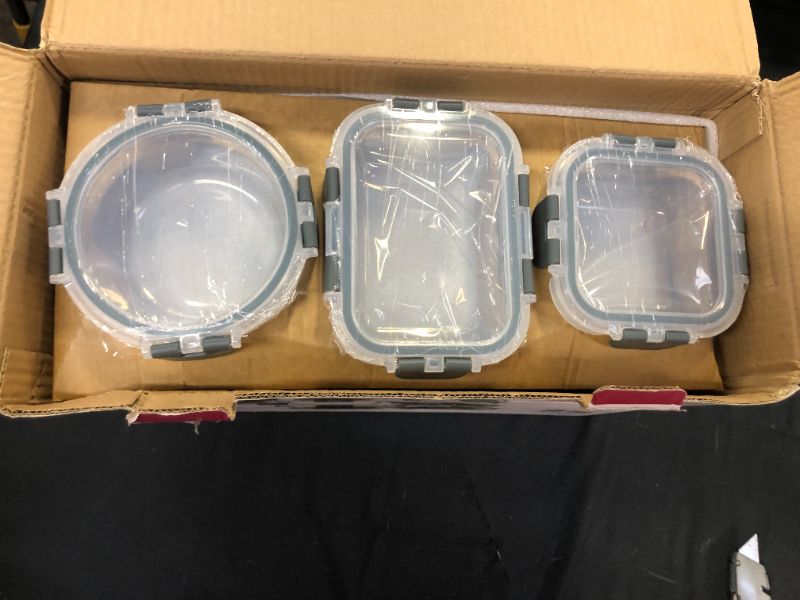 Photo 1 of 24-Piece Superior Glass Food Storage Containers Set - Newly Innovated Hinged BPA-free Locking lids - 100% Leakproof Glass Meal-Prep Containers