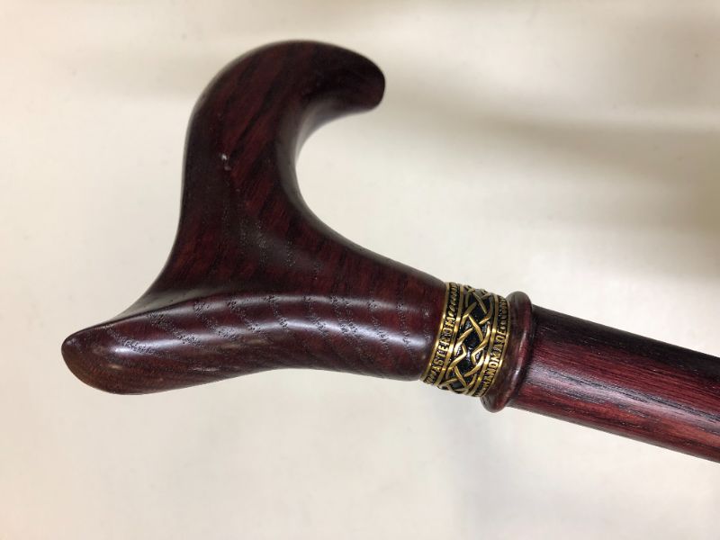 Photo 2 of Classic Wood Cane for Men and Women - Fancy Carved Wooden Walking Stick Custom Canes--Used/Light Scratches