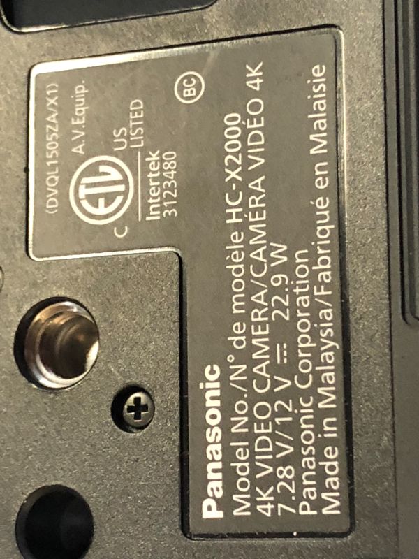Photo 4 of Panasonic HC-X1500 4K Professional Camcorder with 24x Optical Zoom-----Lightly Used, No Original Box