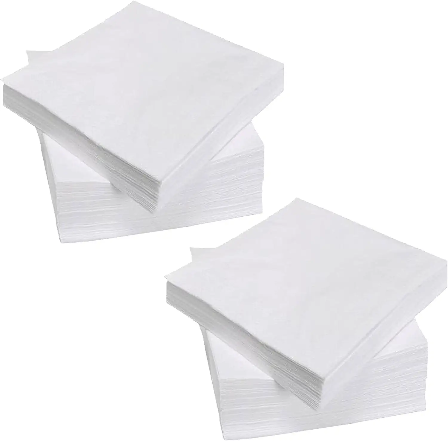 Photo 1 of 200 Count 2 Ply White Napkins Disposable Four Fold Cocktails Paper Napkins for Party and Every Day Use
