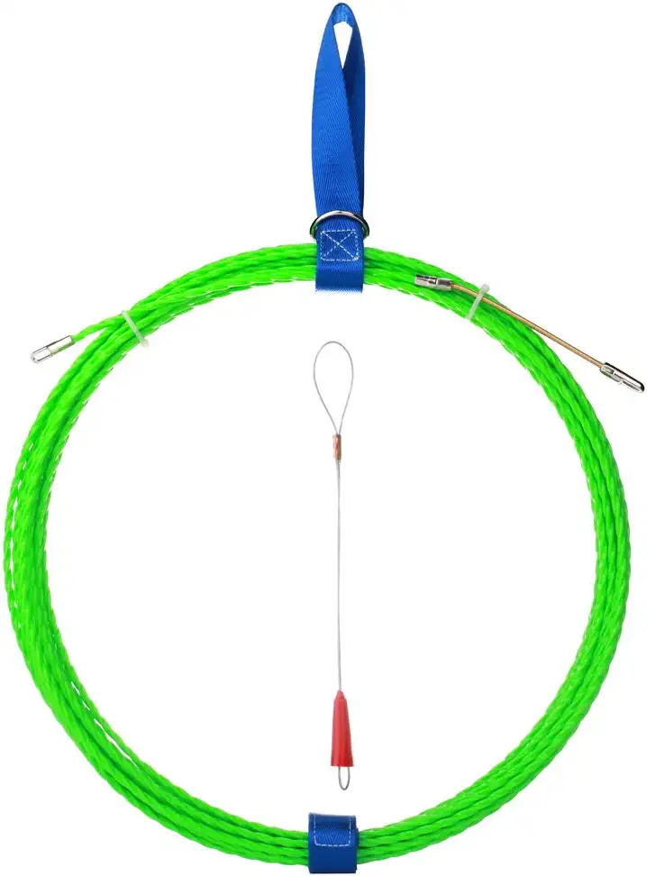 Photo 1 of Fish Tape Wire Puller Through Wall Wire Threader Fish plus Fish Cable Fastener with Steel rope 20FT(6M)