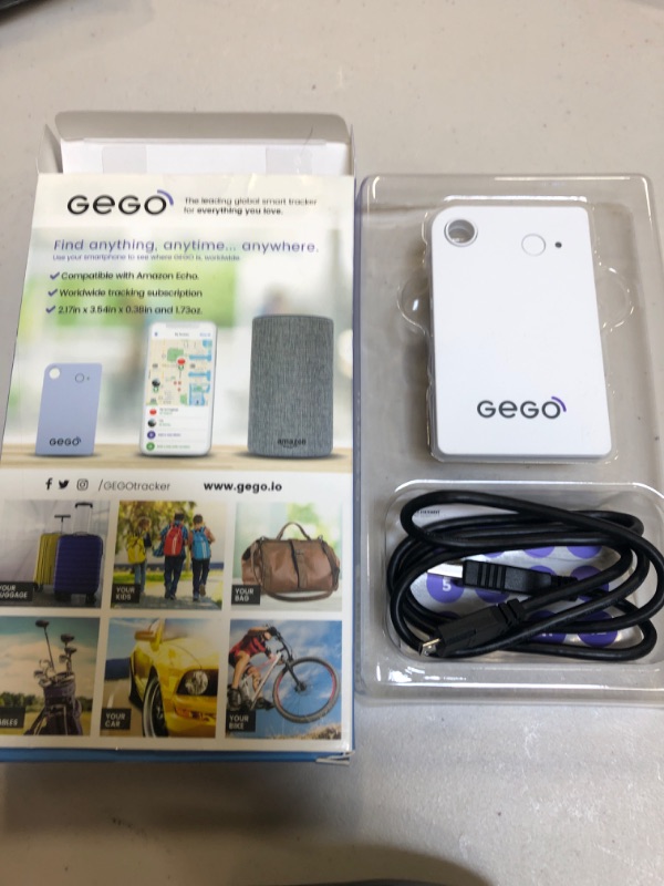 Photo 2 of GEGO Global Tracker - Worldwide Real Time Tracking Device - car Tracker -Travel Baggage GSM Locator (Better Than GPS) Global 3G/Bluetooth with Mobile App (Airline Compliant) No Roaming Charges White