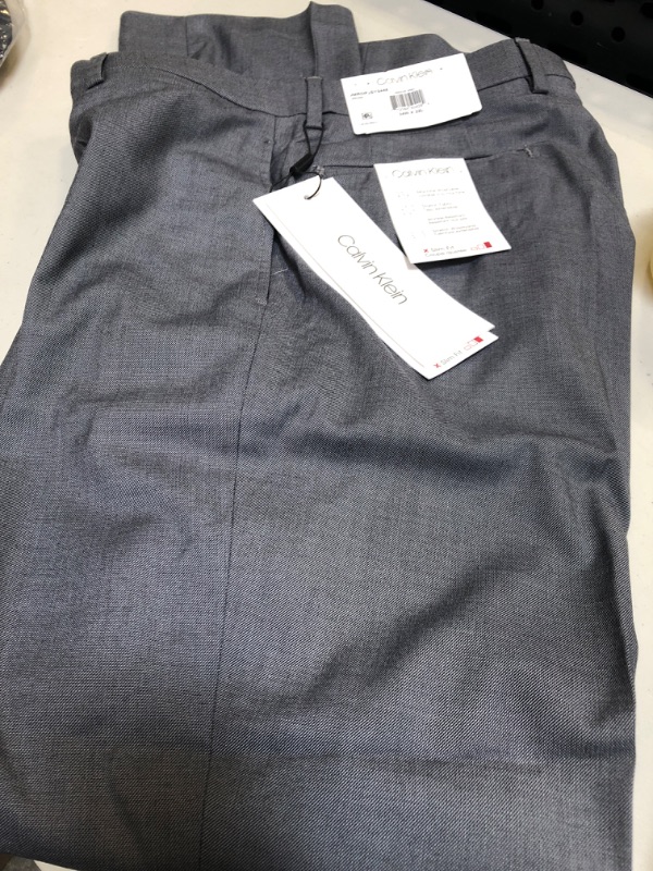 Photo 2 of Calvin Klein Men's Slim Fit Dress Pant SIZE 34W 32L  GRAY