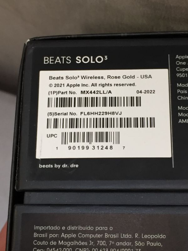 Photo 7 of Beats by Dr. Dre Solo3 Wireless On-Ear Headphones Rose Gold (USED)