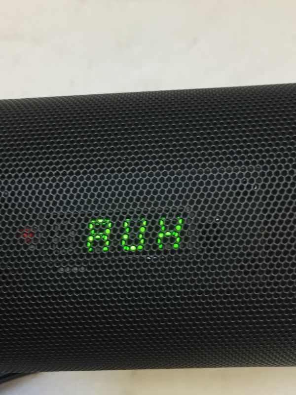 Photo 1 of 2.0 Soundbar, 16-inch Portable Sound Bar for TV, Built-in DSP & 3D Surround Sound, 3 EQ Modes, Wireless Bluetooth 5.0, Optical, AUX, Remote Control & Wall Mountable - 50W / 110dB
(TURNS ON BUT UNABLE TO FULLY TEST)