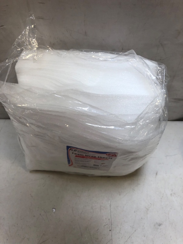 Photo 2 of 100 Pack Mighty Gadget (R) 12" X 12" X 1/16" Moving Supplies Packing Foam Sheets (White)