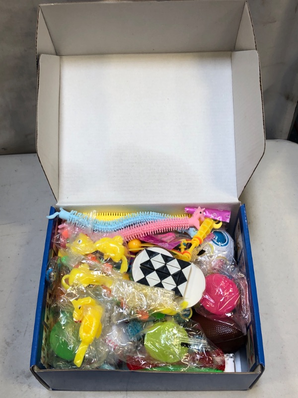 Photo 4 of (56 Pack) Fidget Sensory Toy Box Set Pop Popper Bulk Party Favor Stocking Stuffer Prize Anxiety Autism Stress Game Chest Carnival Prizes Pinata Classroom Treasure Gift for Girls Boys Kids Adults ADHD
