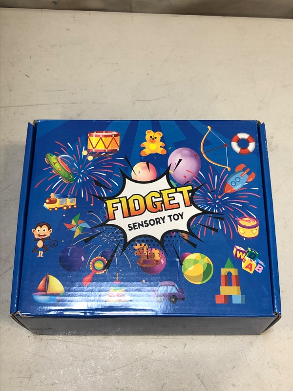 Photo 3 of (56 Pack) Fidget Sensory Toy Box Set Pop Popper Bulk Party Favor Stocking Stuffer Prize Anxiety Autism Stress Game Chest Carnival Prizes Pinata Classroom Treasure Gift for Girls Boys Kids Adults ADHD
