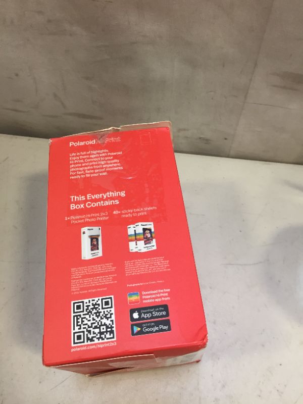 Photo 1 of Polaroid Hi-Print Printer and Paper Bundle - Bluetooth Pocket Photo Printer + Paper Double Pack Bundle (40 Sheets)
(USED)(POSSIBLY MISSING SHEETS)