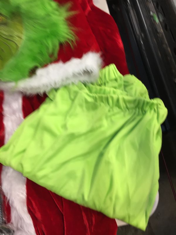 Photo 2 of Adrinfly Christmas Green Monster Deluxe Santa Costume with Mask
SIZE XL 