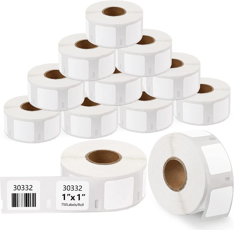 Photo 1 of 
LotFancy 1” x 1” Direct Thermal Labels Replacement for DYMO 30332, (12 Rolls, 750 Labels/Roll), 1” Core, Square Multipurpose Labels Compatible with Labelwriter 4XL, 450, 450 Turbo, 450 Duo and More

