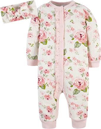 Photo 1 of Gerber baby-girls 2-piece Coverall & Headband Set
SIZE NEWBORN 