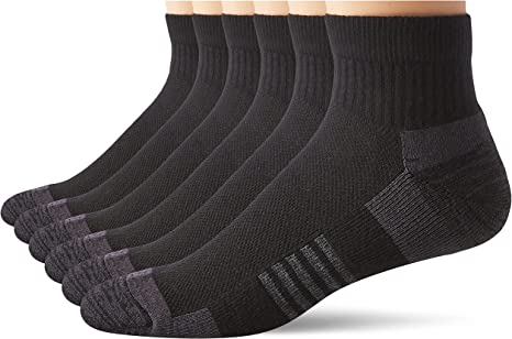 Photo 1 of Amazon Essentials Men's Performance Cotton Cushioned Athletic Ankle Socks, Pack of 6
SIZE UNKNOWN