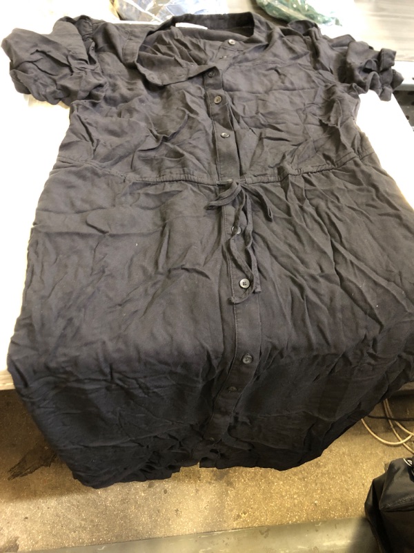 Photo 1 of Amazon Essentials Women's Feminine Half Sleeve Waisted Midi A-line Dress SIZE MEDIUM