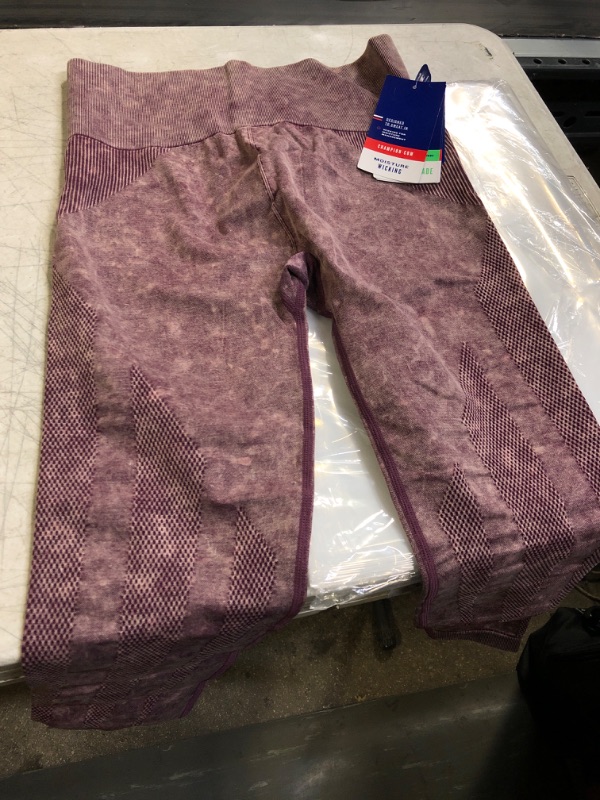 Photo 2 of C9 Champion Women's High Waist Cropped Legging SIZE Large Volcano Moss/Craft Purple