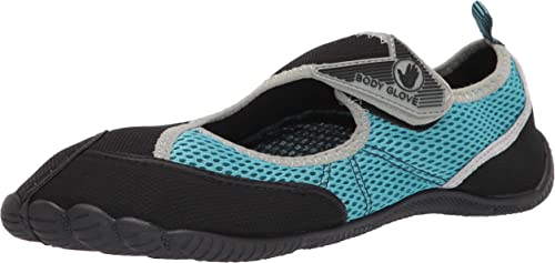 Photo 1 of Body Glove Water Shoes for Women (Lake, Aerobics, Swimming, Aqua Sports, Beach, Womens Water Shoes) Black and Oasis Blue Horizon Aqua Shoes for Women SIZE 8
