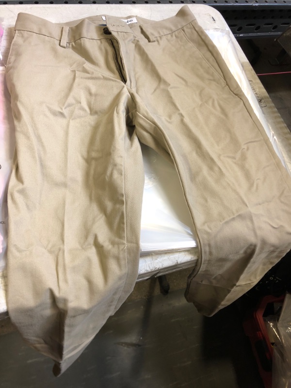 Photo 2 of Amazon Essentials Men's Slim-Fit Wrinkle-Resistant Flat-Front Chino Pants size 28W x 28L Khaki Brown