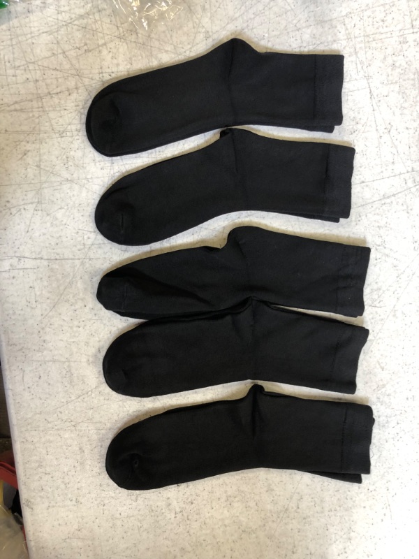 Photo 1 of 5 PACK BLACK SOCKS SIZE L