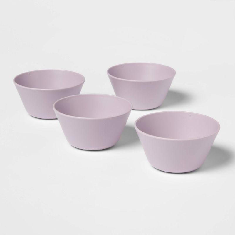 Photo 1 of 5 PACK 7.9oz 4CT Plastic Mini Bowls Purple - Room Essentials™