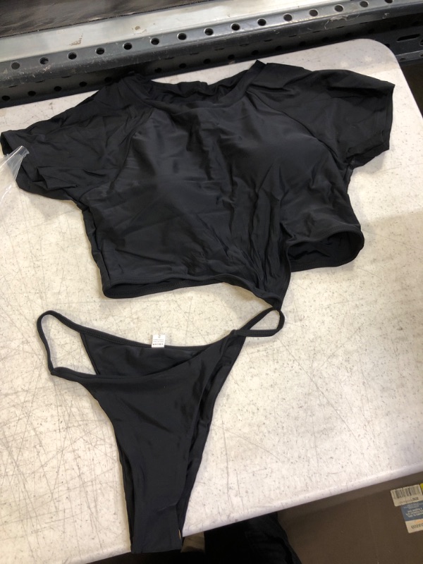 Photo 1 of 2 Piece Bathing Suit Black L 