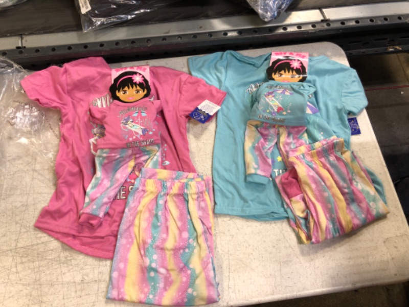 Photo 1 of 4 Pieces Matching Pajama Sets Little Girls/Doll (7/8 M)