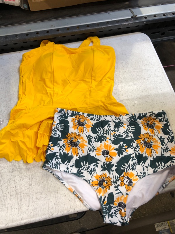 Photo 1 of 2PCS Tanktini Swimsuit Set L