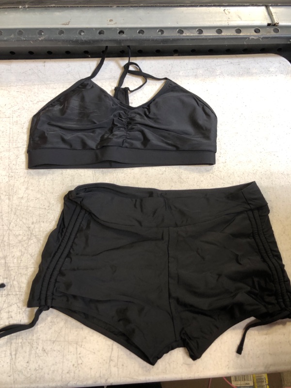 Photo 1 of 2PCS Black Swimsuit Set M