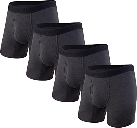 Photo 1 of BAMBOO COOL Men's Underwear Boxer Briefs Fly Built-in 3D Pouch Support Comfortable Soft Bamboo Viscose Underwear for Men 3XL
