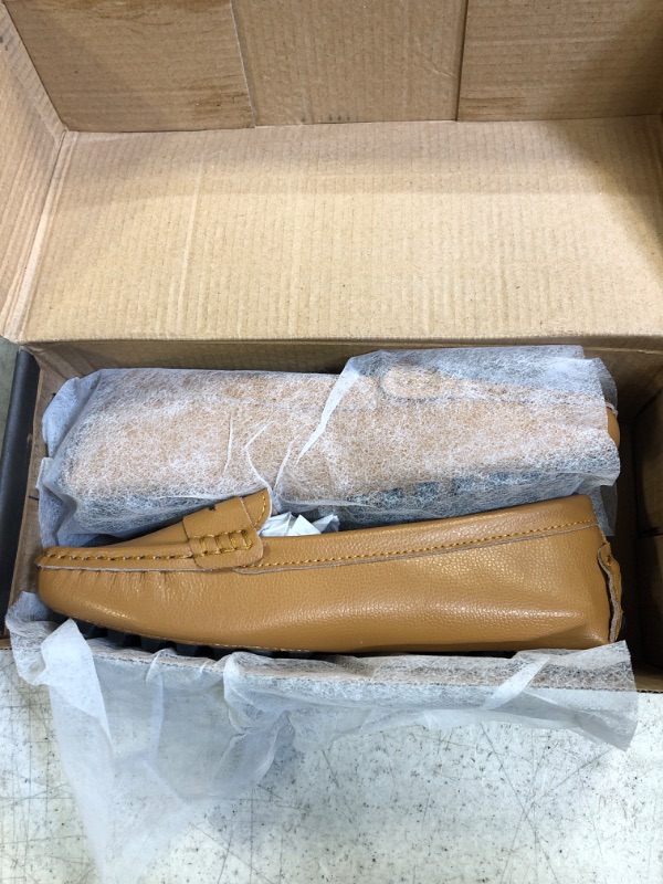Photo 1 of BEAUSEEN Women's Penny Loafers Leather Driving Moccasins Comfort Boat Shoes 7
