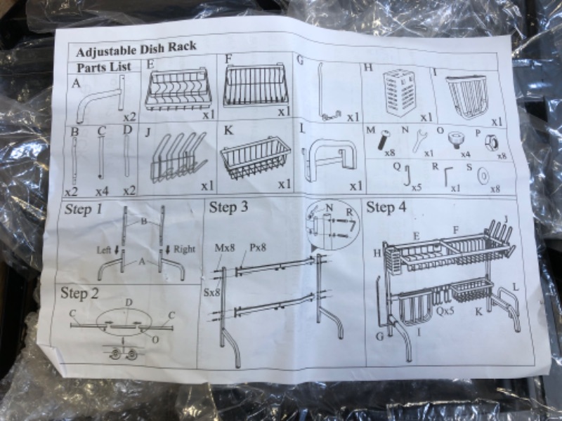 Photo 3 of  Adjustable & Space-Saving Dish Rack?29.5-35.5in?, Over-The-Sink Dish Drying Rack, Multifunctional Kitchen Dish Drying Rack