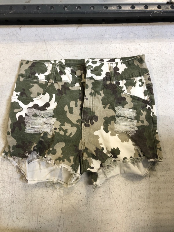 Photo 1 of Army Print Ripped Shorts M 