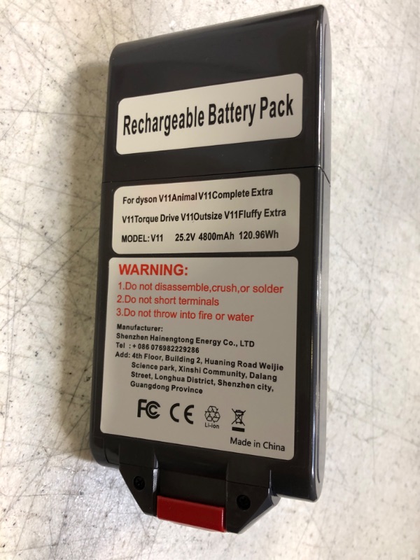 Photo 4 of RUIZILWH v11 Click-in Battery Replacement 4800mAh Compatible with Dyson V11 Battery 25.2V for V11 Extra V11 Fluffy Extra V11 Absolute Extra V11 Click-in V11 Torque Drive Extra
