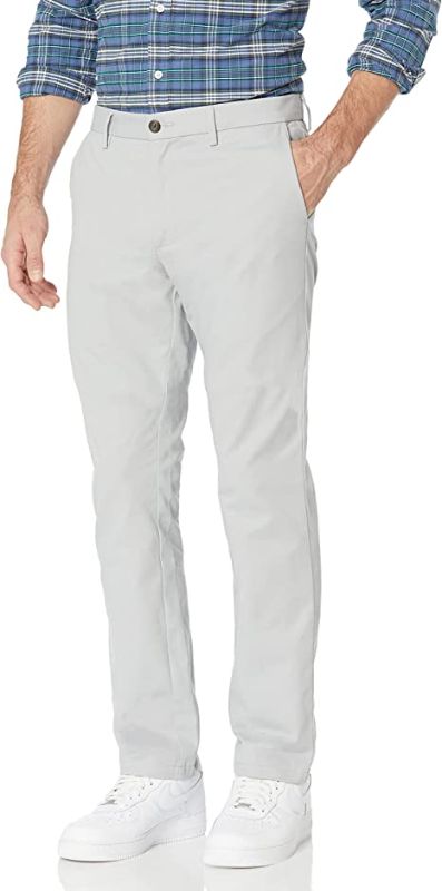 Photo 1 of Amazon Essentials Men's Slim-Fit Wrinkle-Resistant Flat-Front Chino Pant
SIZE 33 X 29