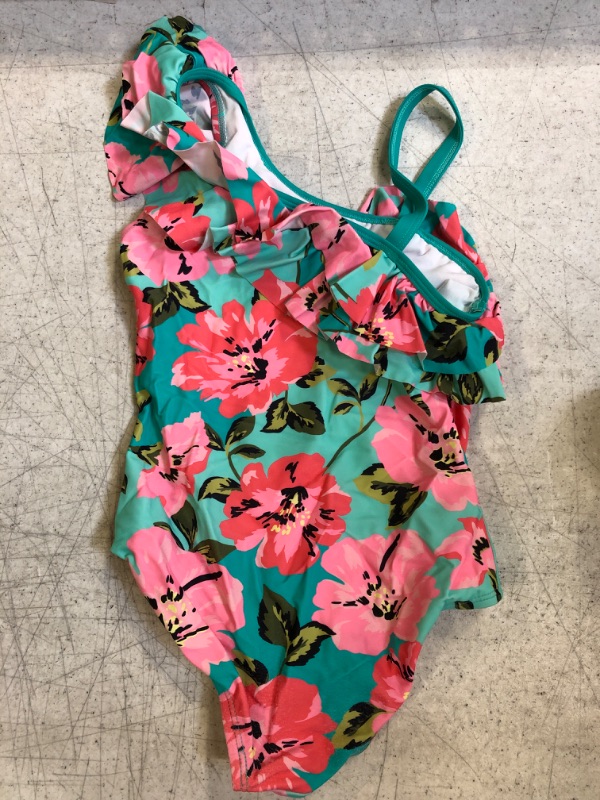 Photo 2 of Kanu Surf Girls' Morgan Floral Ruffle 1-Shoulder 1-Piece Swimsuit
SIZE 7