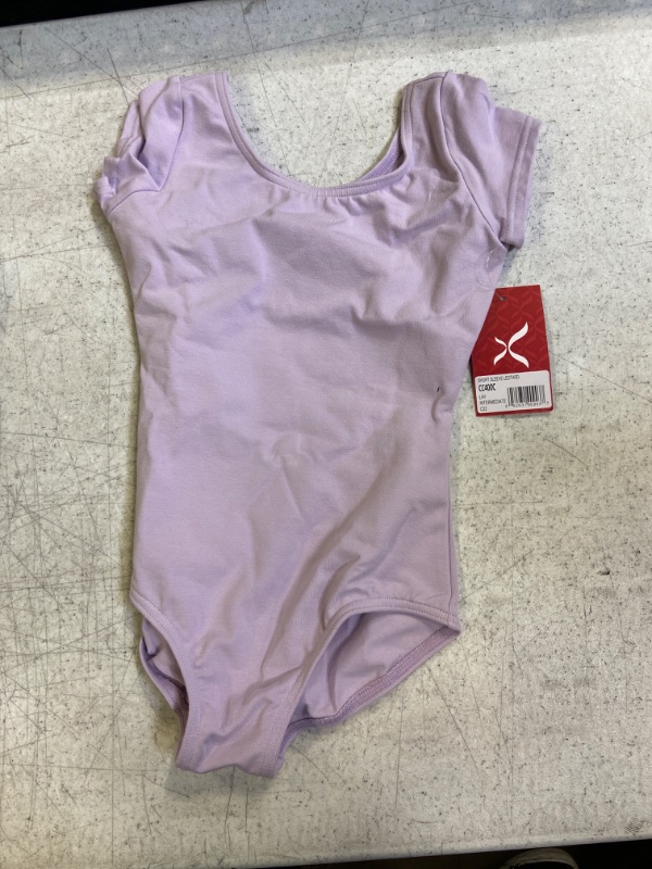 Photo 1 of Capezio girls Classic Short Sleeve Leotard Int 6/8 Lavender