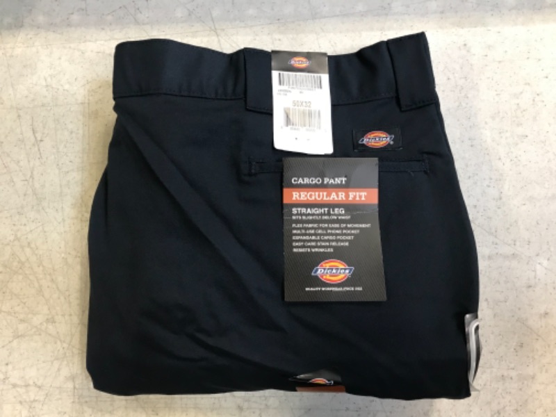 Photo 1 of Dickies Men's Regular Straight Stretch Twill Cargo Pant 50W x 32L Dark Navy
