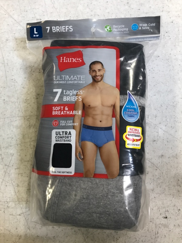 Photo 1 of 36-38 - Hanes Men's Comfort Tagless Briefs 