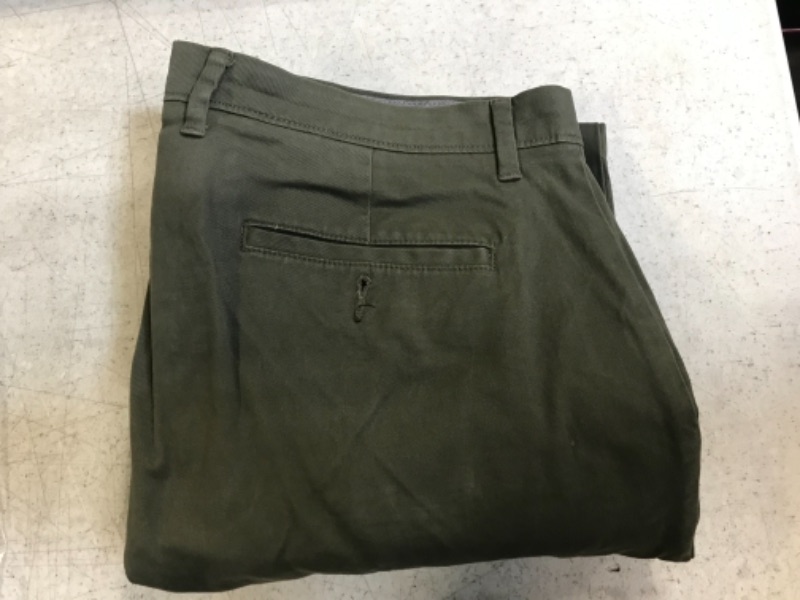 Photo 2 of  36W x 34L - Amazon Essentials Men's Relaxed-Fit Casual Stretch Khaki Pant Olive