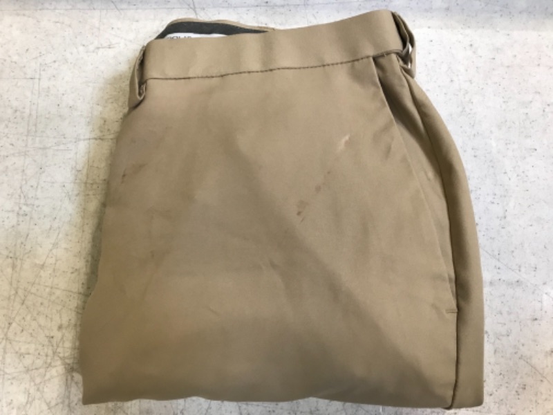 Photo 2 of 44W x 36L - Haggar Men's Cool 18 Pro Classic Fit Flat Front Pant-Regular and Big & Tall Sizes Khaki