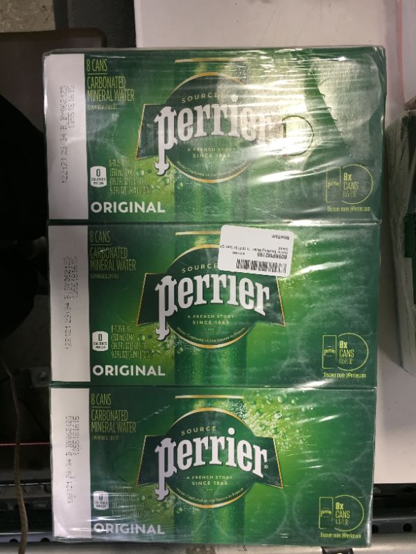 Photo 2 of 
Perrier Sparkling Water, 11.15 Fl Oz Cans (24 Count) exp 6/23