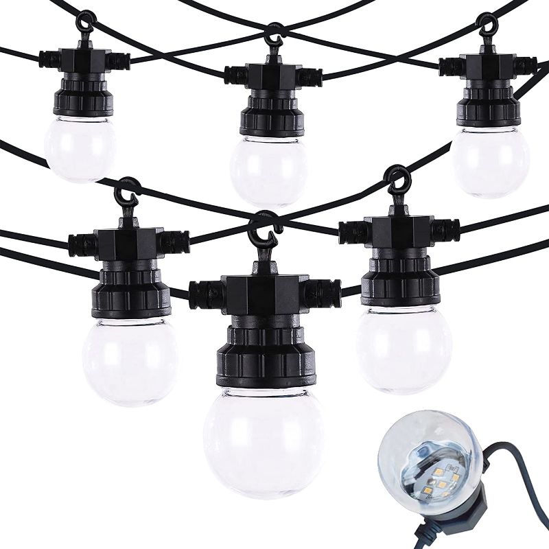 Photo 1 of 
Outdoor String Lights LVEHEV LED - 16.4FT with 10pcs Shatterproof Waterproof Plastic Bulbs - Decorative LED Patio Cafe Lights for Bistro Garden Backyar